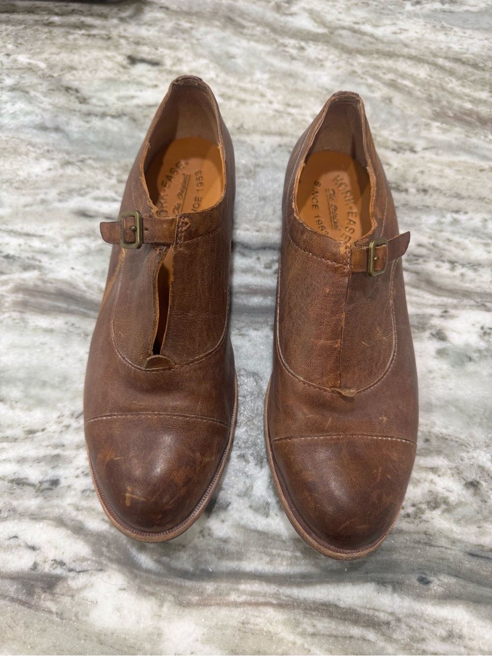 Kork -easy leather loafers shoes brown - Picture 4 of 12